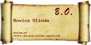 Bovics Olinda névjegykártya